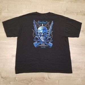 Vintage 1999 Gearhead Shirt Bash Gearhead Planet Mens XL Skull Flames Cotton